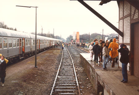 Sonderzug Ostermärsche 1981 in Wegberg 